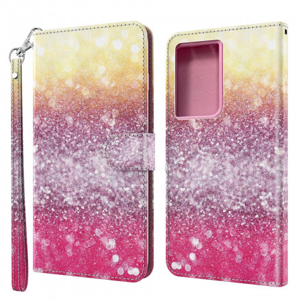 Samsung Galaxy S21 Ultra 5G Glitter Magenta Kotelo