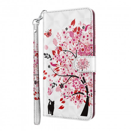 Samsung Galaxy S21 Ultra 5G Tree Case vaaleanpunainen