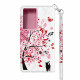 Samsung Galaxy S21 Ultra 5G Tree Case vaaleanpunainen