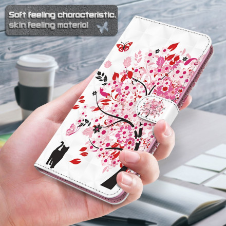 Samsung Galaxy S21 Ultra 5G Tree Case vaaleanpunainen