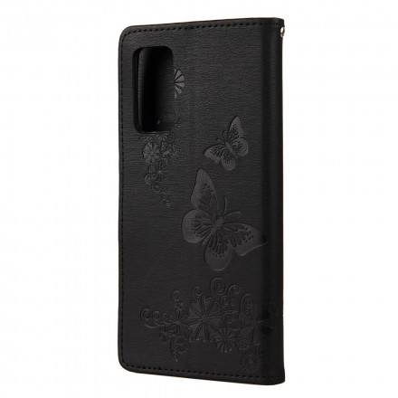 Samsung Galaxy A72 5G Case Splendid Perhoset hihnalla