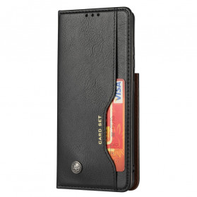 Flip Cover Samsung Galaxy S21 Ultra 5G keinonahkainen kortti Kotelo
