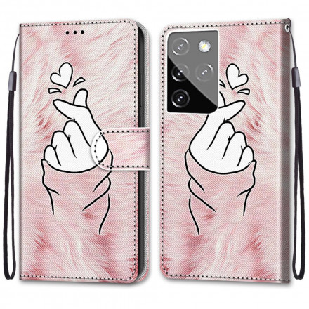 Samsung Galaxy S21 Ultra 5G Finger Heart Case