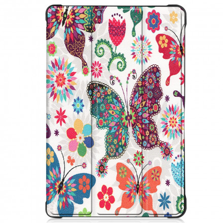 Smart Case Samsung Galaxy Tab A7 (2020) Vahvistettu perhoset ja kukat