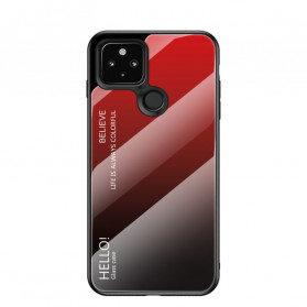 Google Pixel 5 Cover Hello Karkaistu lasi