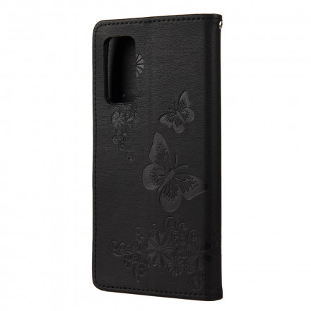 Samsung Galaxy A52 5G Case Splendid Perhoset hihnalla