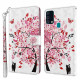 Samsung Galaxy Case MA32 5G Light Spot Tree vaaleanpunainen