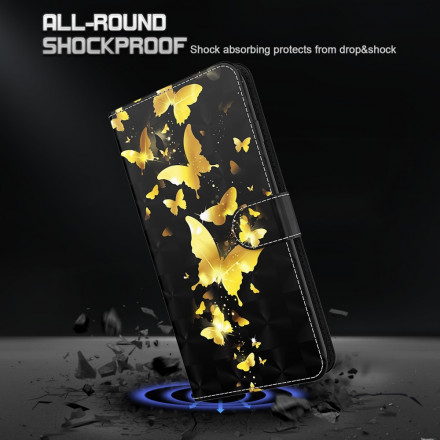 Samsung Galaxy A32 5G Kotelo Keltainen Perhoset