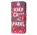 Samsung Galaxy A32 5G Case Keep Calm ja Sparkle