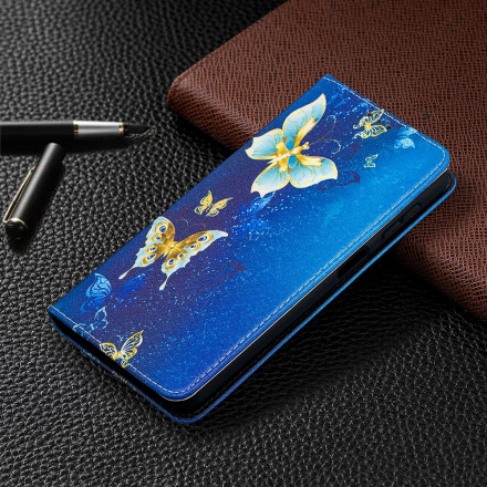 Flip Cover Samsung Galaxy A32 5G Värilliset perhoset