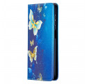 Flip Cover Samsung Galaxy A32 5G Värilliset perhoset