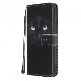 Samsung Galaxy A32 5G Musta Cat Eye Case hihnalla