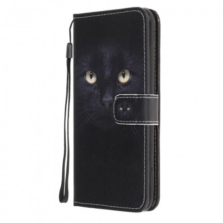 Samsung Galaxy A32 5G Musta Cat Eye Case hihnalla