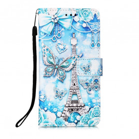Xiaomi Redmi 9A Eiffel-torni hihna Butterfly Case