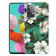 Samsung Galaxy A32 5G Kansi Maalattu valkoiset kukat