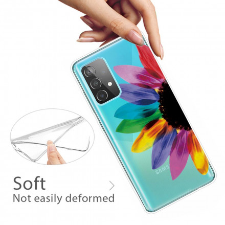 Samsung Galaxy A32 5G värikäs kukka tapauksessa