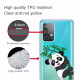 Samsung Galaxy A52 5G Kirkas tapaus Panda Bambusta