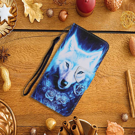 Samsung Galaxy A32 5G Case Wolf Valkoinen