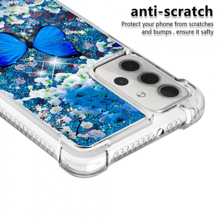 Samsung Galaxy A32 5G Glitter sininen perhoset asia