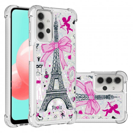 Samsung Galaxy A32 5G Kotelo Eiffel-torni Glitter