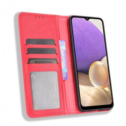 Flip Cover Samsung Galaxy A32 A32 5G Nahkatehoste Vintage tyylikäs