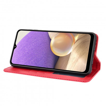 Flip Cover Samsung Galaxy A32 A32 5G Nahkatehoste Vintage tyylikäs