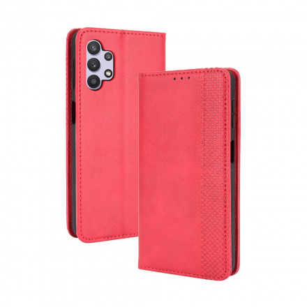 Flip Cover Samsung Galaxy A32 A32 5G Nahkatehoste Vintage tyylikäs