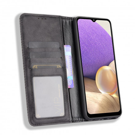 Flip Cover Samsung Galaxy A32 A32 5G Nahkatehoste Vintage tyylikäs Flip Cover Samsung Galaxy A32 A32 5G Nahkatehoste Vintage tyylikäs