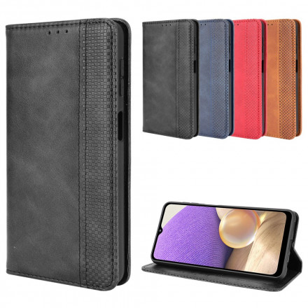 Flip Cover Samsung Galaxy A32 A32 5G Nahkatehoste Vintage tyylikäs Flip Cover Samsung Galaxy A32 A32 5G Nahkatehoste Vintage tyylikäs