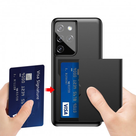 Samsung Galaxy S21 Ultra 5G Kova kotelo Flashy kortti tapauksessa