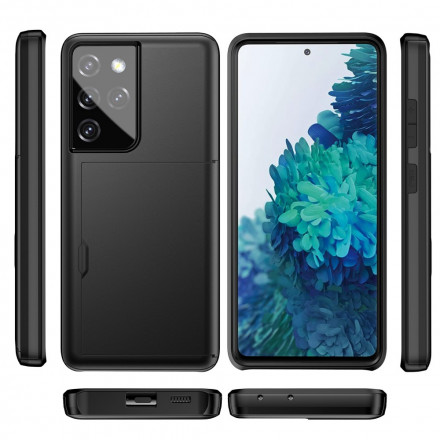Samsung Galaxy S21 Ultra 5G Kova kotelo Flashy kortti tapauksessa