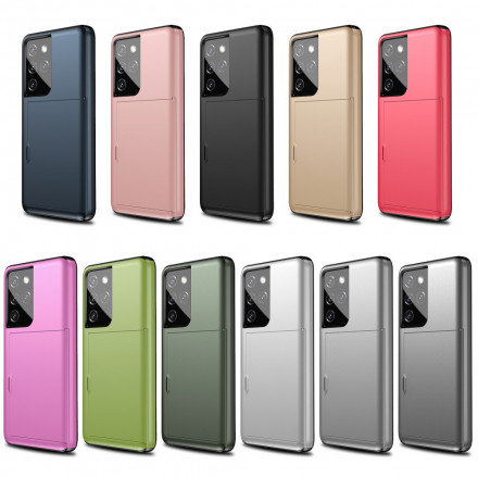 Samsung Galaxy S21 Ultra 5G Kova kotelo Flashy kortti tapauksessa