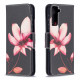 Samsung Galaxy S21 Plus 5G tapauksessa vaaleanpunainen kukka