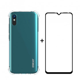 Xiaomi Redmi 9A Kotelo ja lasi Combo ENKAY Näyttö