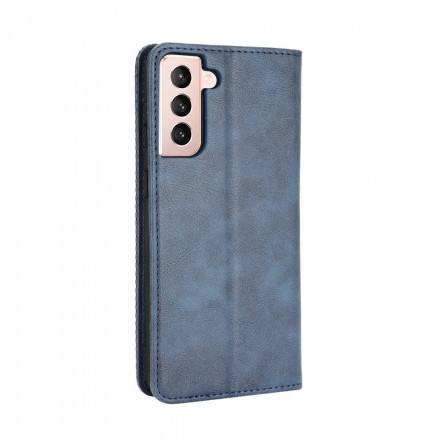 Flip Cover Samsung Galaxy S21 Plus 5G Nahkatehoste Vintage Styling