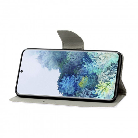 Samsung Galaxy S21 Ultra 5G Tilkkutäkki Mandalas Kotelo hihnalla