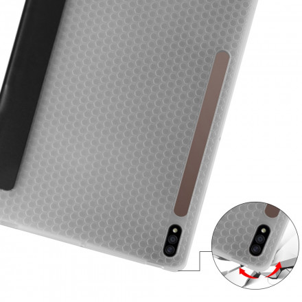 Smart Case silikoni ja keinonahka Samsung Galaxy Tab S7 Plus -puhelimen kotelo silikonia ja keinonahkaa