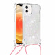 Kotelo iPhone 12 Mini Glitter ja johto