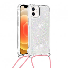 Kotelo iPhone 12 Mini Glitter ja johto