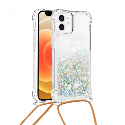 iPhone 12 Mini Glitter & String kotelo