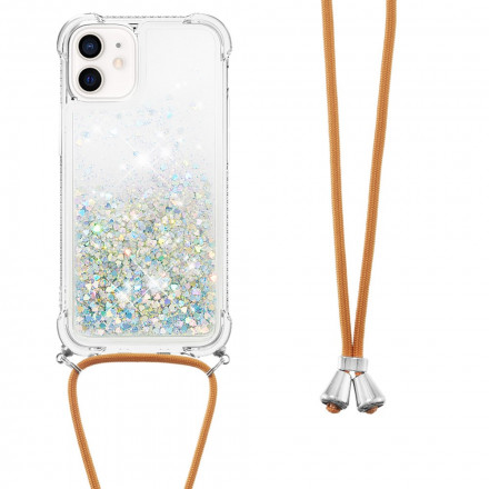 iPhone 12 Mini Glitter & String kotelo
