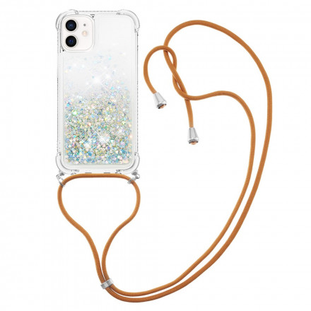 iPhone 12 Mini Glitter & String kotelo