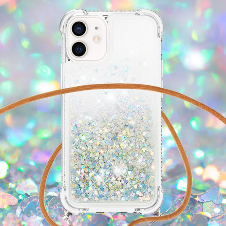 iPhone 12 Mini Glitter & String kotelo