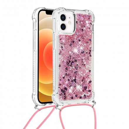 iPhone 12 Mini Glitter & String kotelo