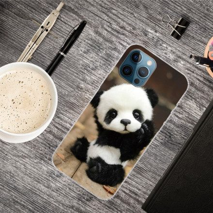 iPhone 12 / 12 Pro Joustava Panda-kotelo