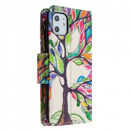 Suojus iPhone 11:lle Zip Pocket Tree