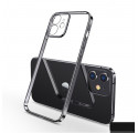 iPhone 11 läpinäkyvä kuori metallireunat SULADA