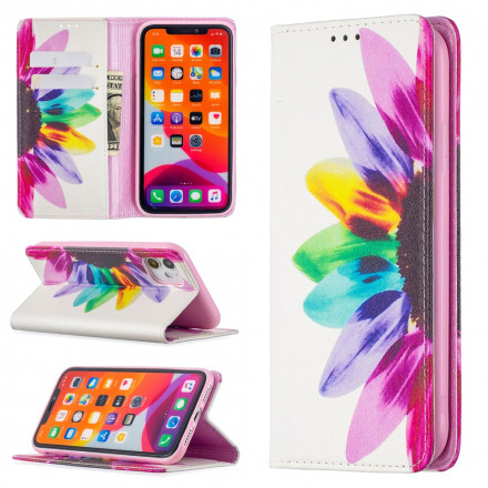 Flip Cover iPhone 11 Akvarelli kukka