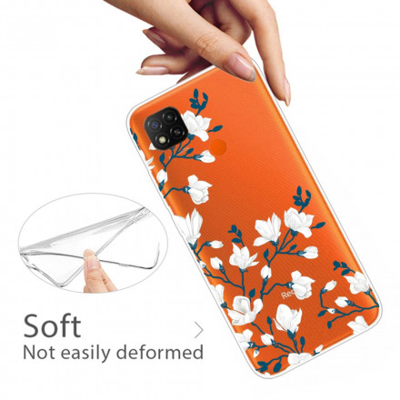 Xiaomi Redmi 9C Case Valkoiset kukat