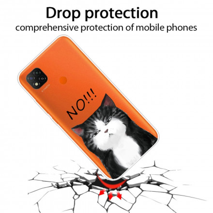 Xiaomi Redmi 9C Case Kissa, joka sanoo ei